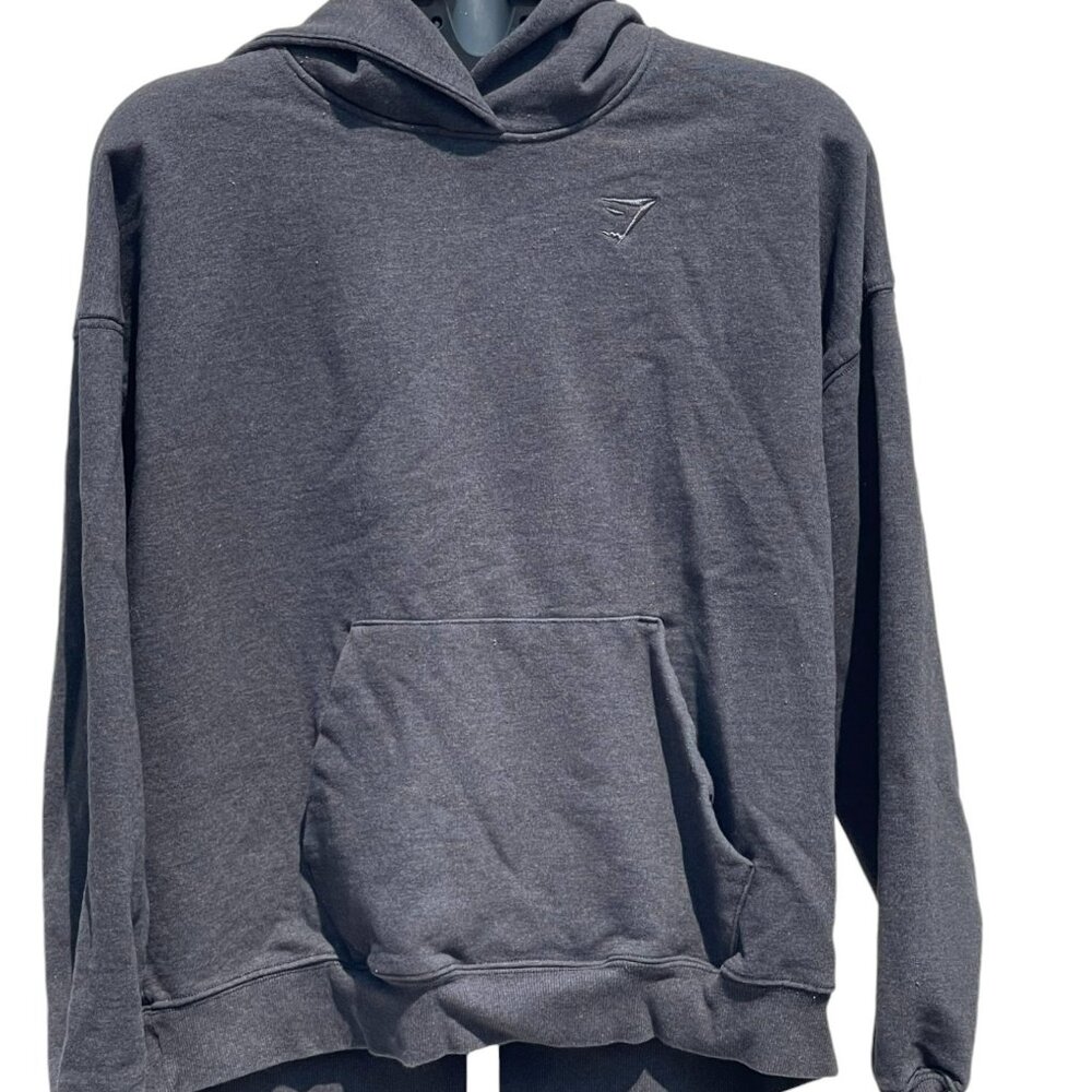 Gymshark Hoodie Sweatshirt Gray Pullover Front Pocket Men's Small
